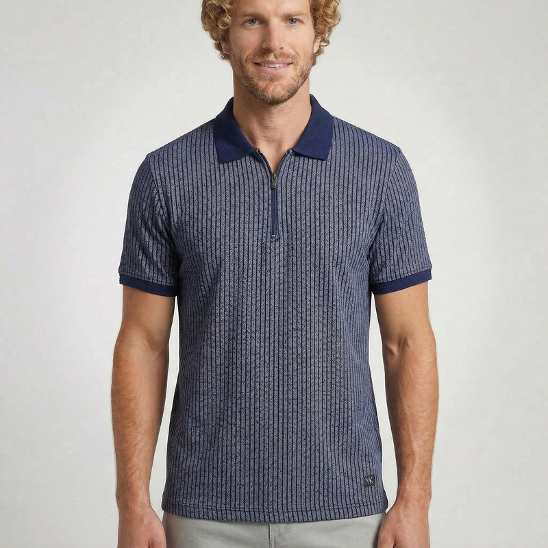 Polo Masculina com Zíper KNK