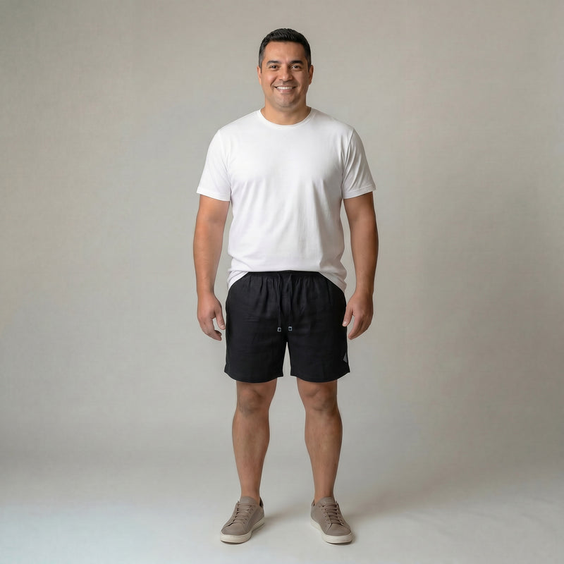 Short Elástico com Linho - My Size