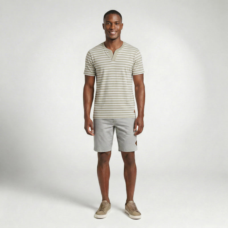 Camiseta Listrada Gola Transpassada
