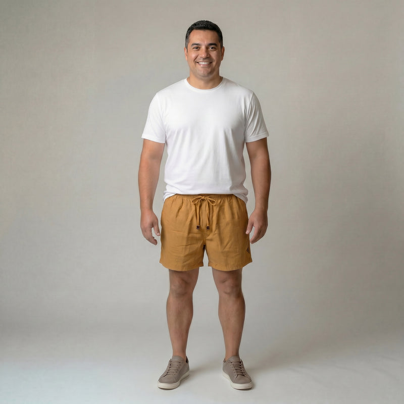 Short Elástico com Linho - My Size