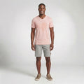 Camiseta Gola V Folhas Bordado