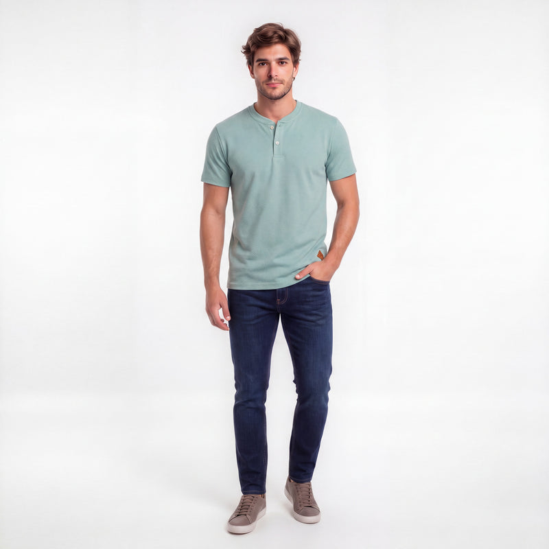 Camiseta Gola Portuguesa 2 Botões Tricot
