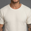 Camiseta Malha com Bainha Larga – Off White