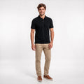 Polo Malha Casual 2 Botões – Preto