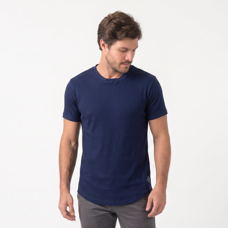 Camiseta Casual Gola Olímpica Dupla