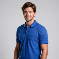 Polo Casual 2 Botões – Azul Marinho