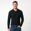 Camisa Polo Patô 2 Botões Manga Longa Texturizada