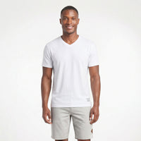 Camisa Casual com Gola V – Branco