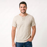 Bata Masculina com 6 Ilhós