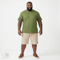 Camiseta Casual com Recorte e Lapela - My Size