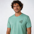 Camiseta de Malha com Silk Folhas