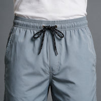 Short Elástico Mescla Microfibra – Cinza Claro