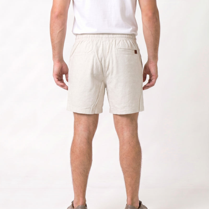 Short Elástico com Linho