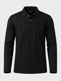 Camisa Polo Patô 2 Botões Manga Longa Texturizada