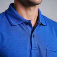 Polo Casual 2 Botões – Azul Marinho
