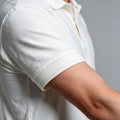 Polo Malha Casual 2 Botões – Off White