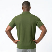 Polo Casual Gola com Zíper – Verde Militar