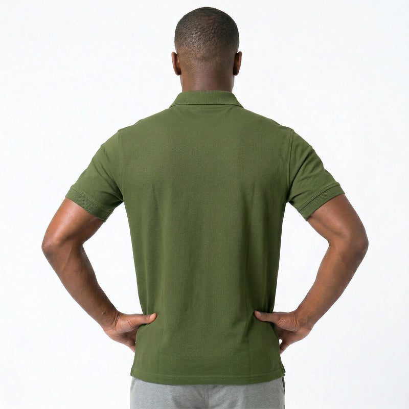 Polo Casual Gola com Zíper