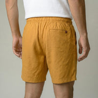 Short Elástico com Linho – Caramelo