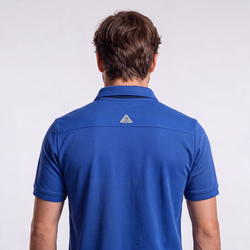 Polo Malha Casual 2 Botões – Azul Royal