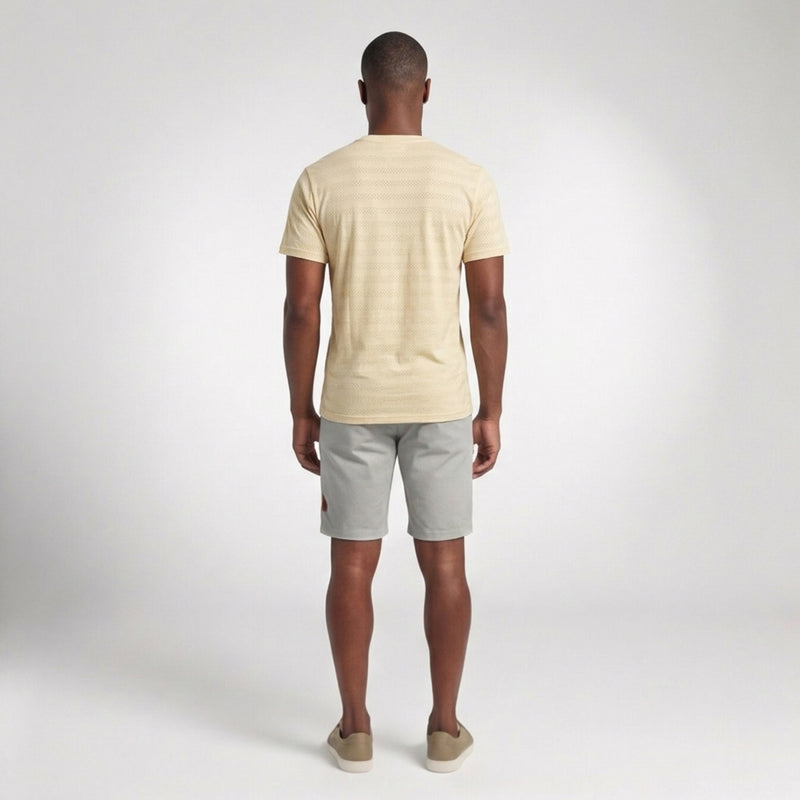 Camiseta Casual Texturizada com Linho