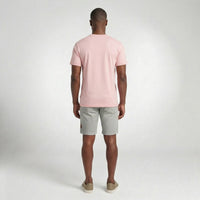 Camiseta Gola V Folhas Bordado