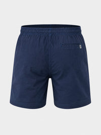 Short Elástico com Linho – Azul Marinho