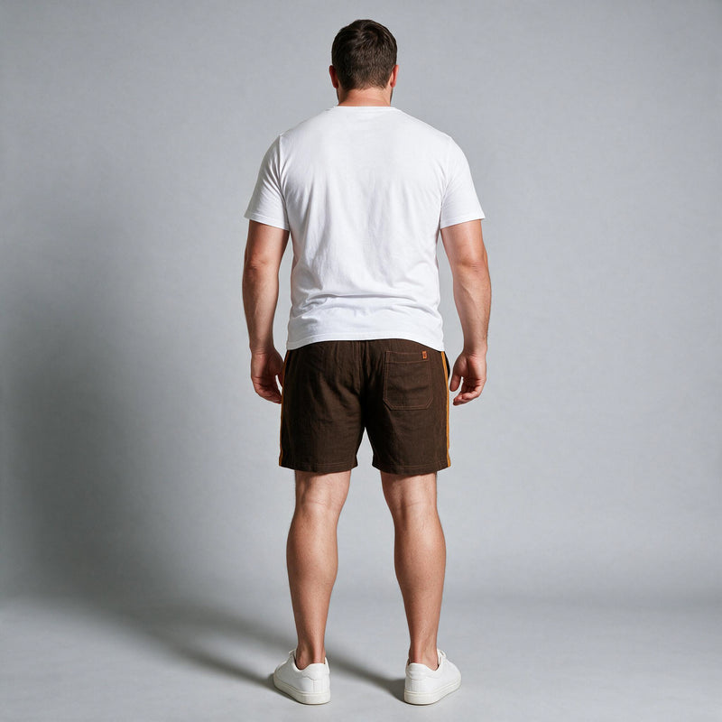 Short Elástico Casual com Linho My Size – Marrom