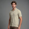 Polo de Malha com Ziper – Bege
