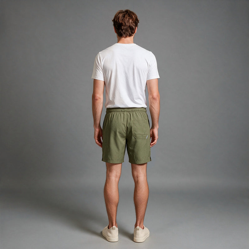 Short Elástico Mescla Microfibra – Verde