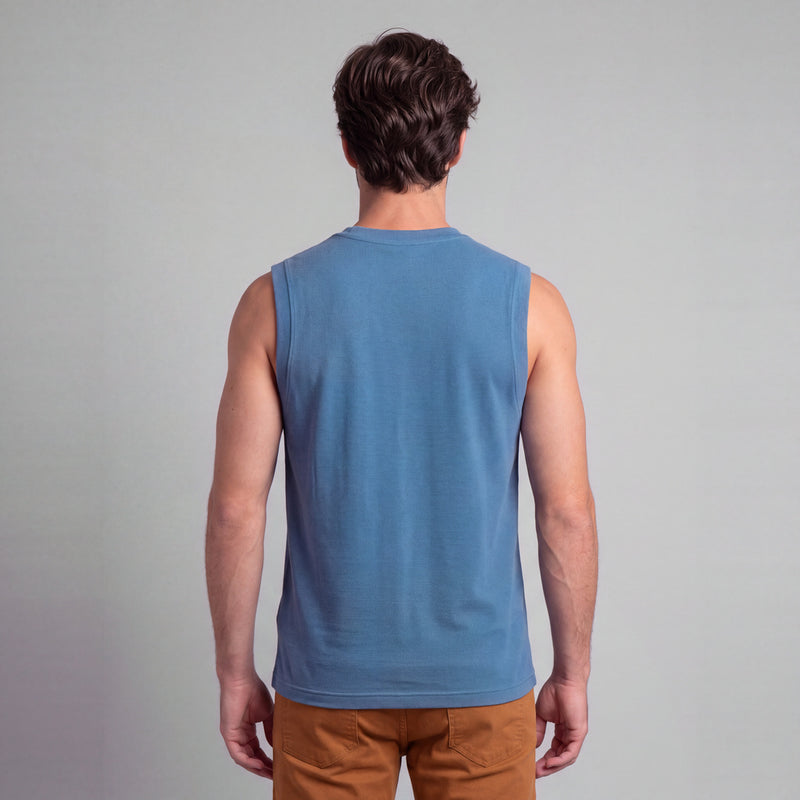 Machão Casual de Malha – Azul Claro