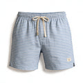 Short Elástico Listrado Flamê – Azul Claro