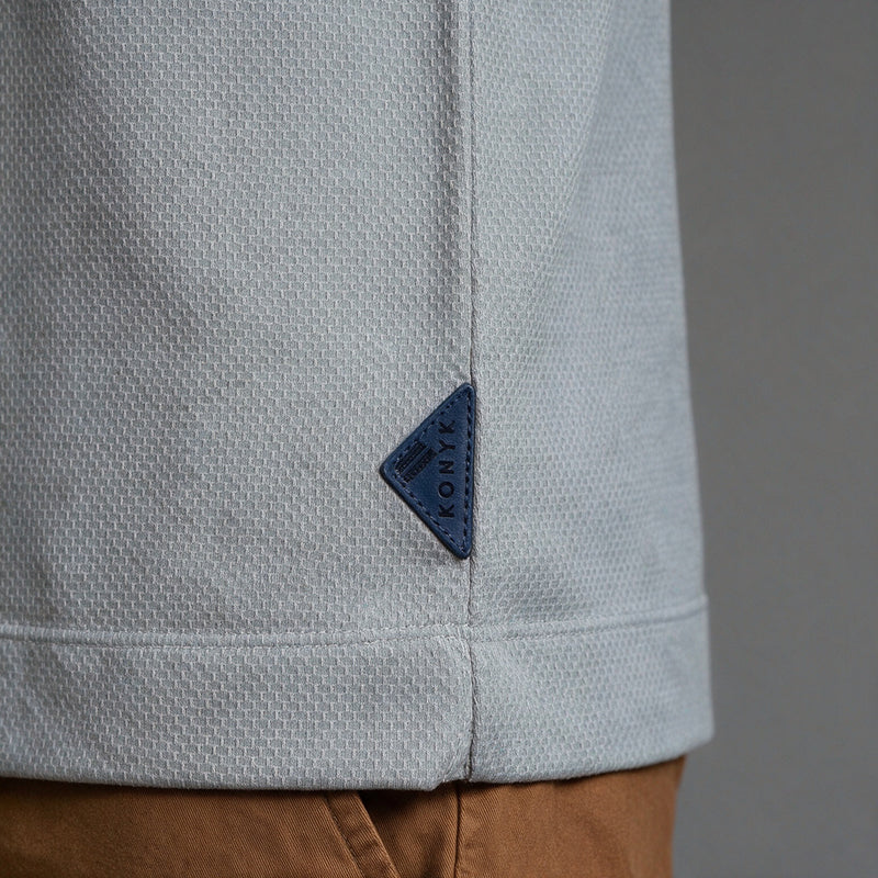 Polo de Malha com 2 Botões – Cinza