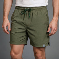 Short Elástico Mescla Microfibra – Verde