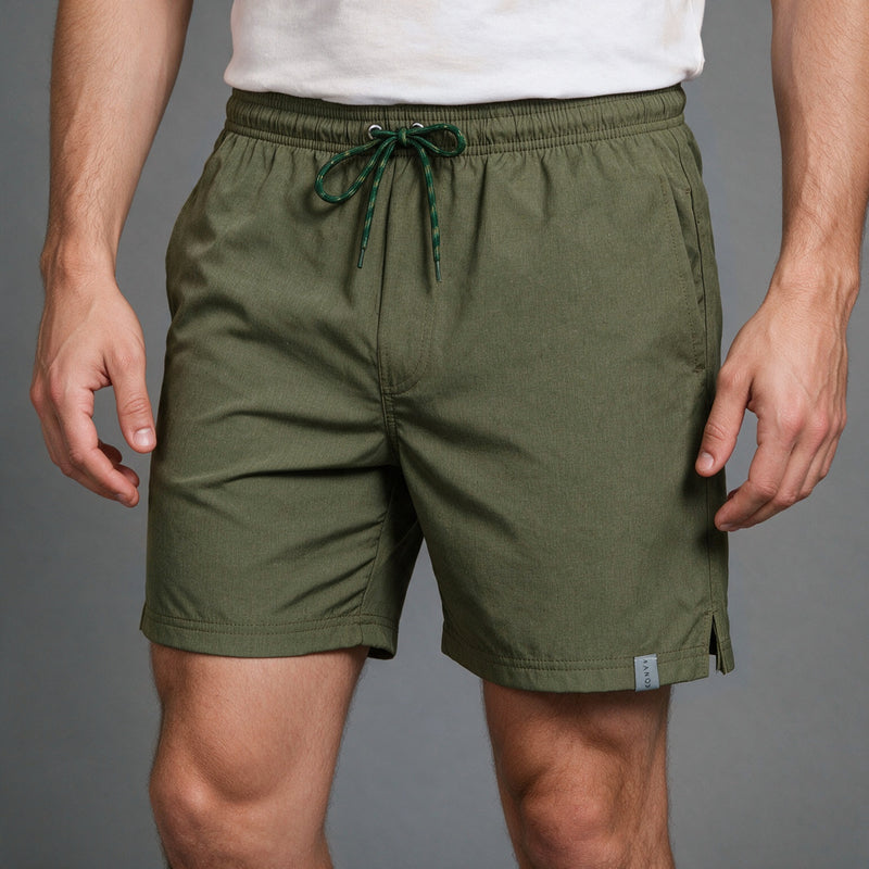 Short Elástico Mescla Microfibra – Verde
