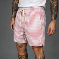 Short Elástico Listrado Flamê – Coral