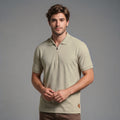 Polo de Malha com Ziper – Bege