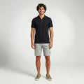 Camisa Polo Casual com Zíper