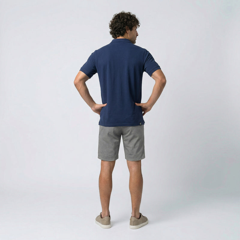 Camisa Polo Casual com Zíper