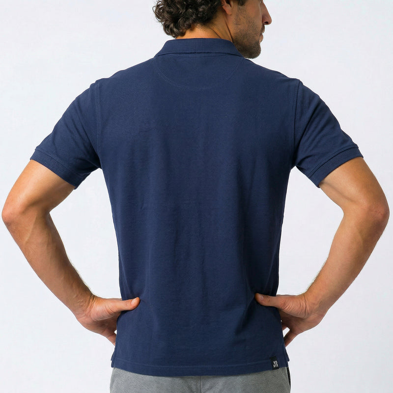 Camisa Polo Casual com Zíper