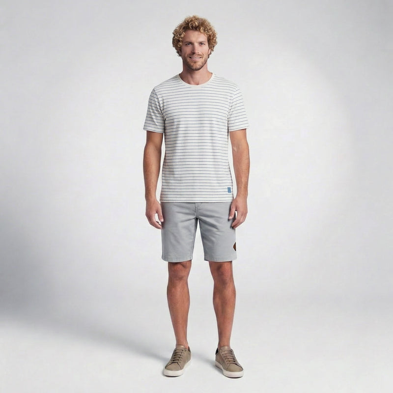 Camiseta Linho Casual Listrada