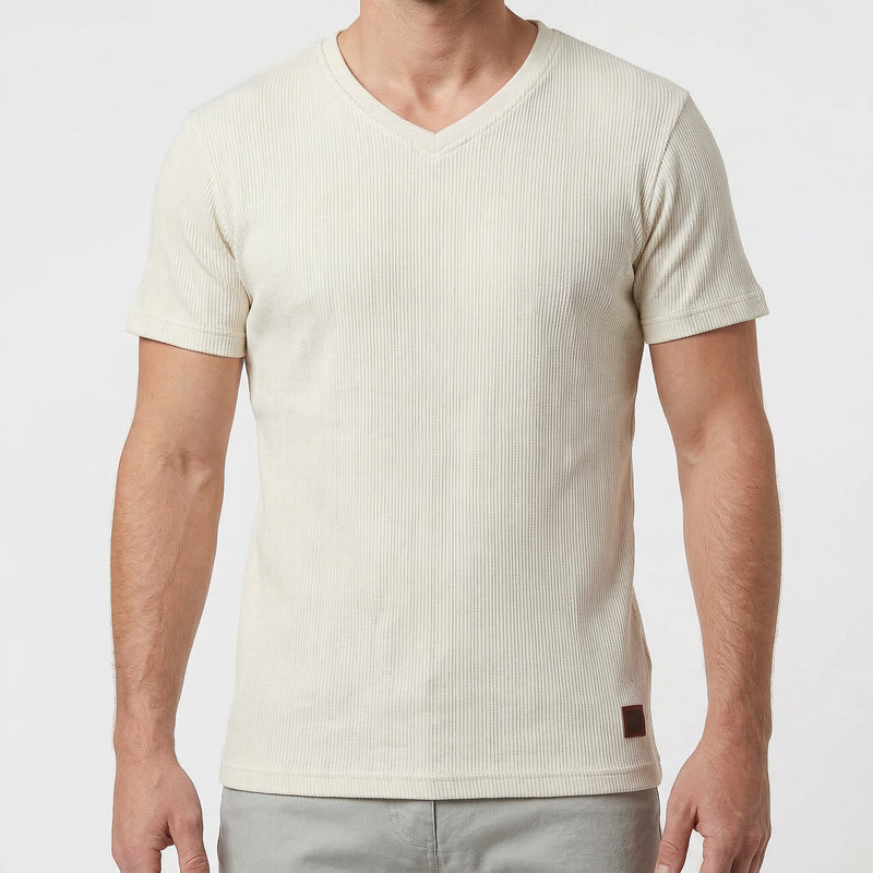 Camiseta Gola V Transpassada