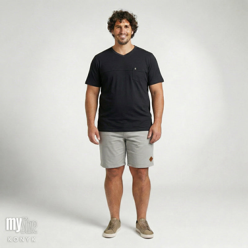 Camiseta Casual com Recorte e Bolso - My Size