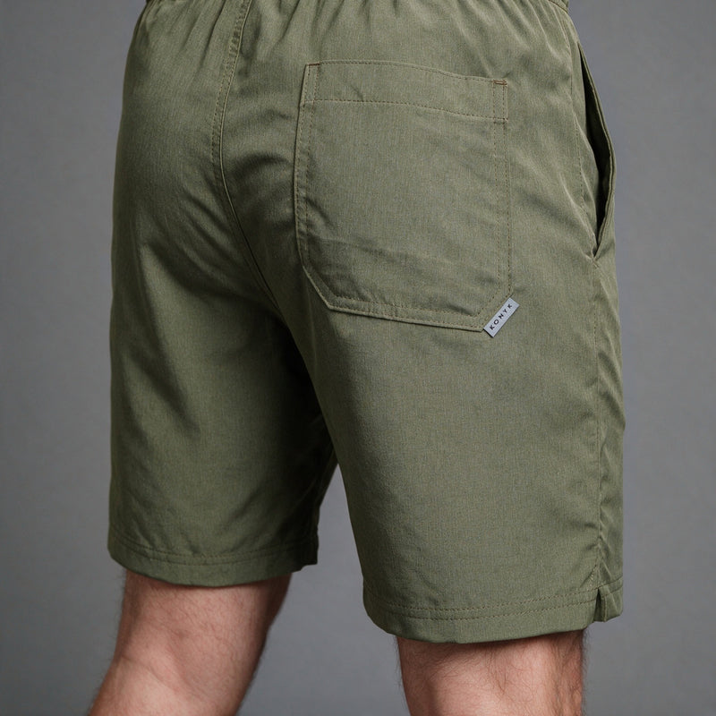 Short Elástico Mescla Microfibra – Verde