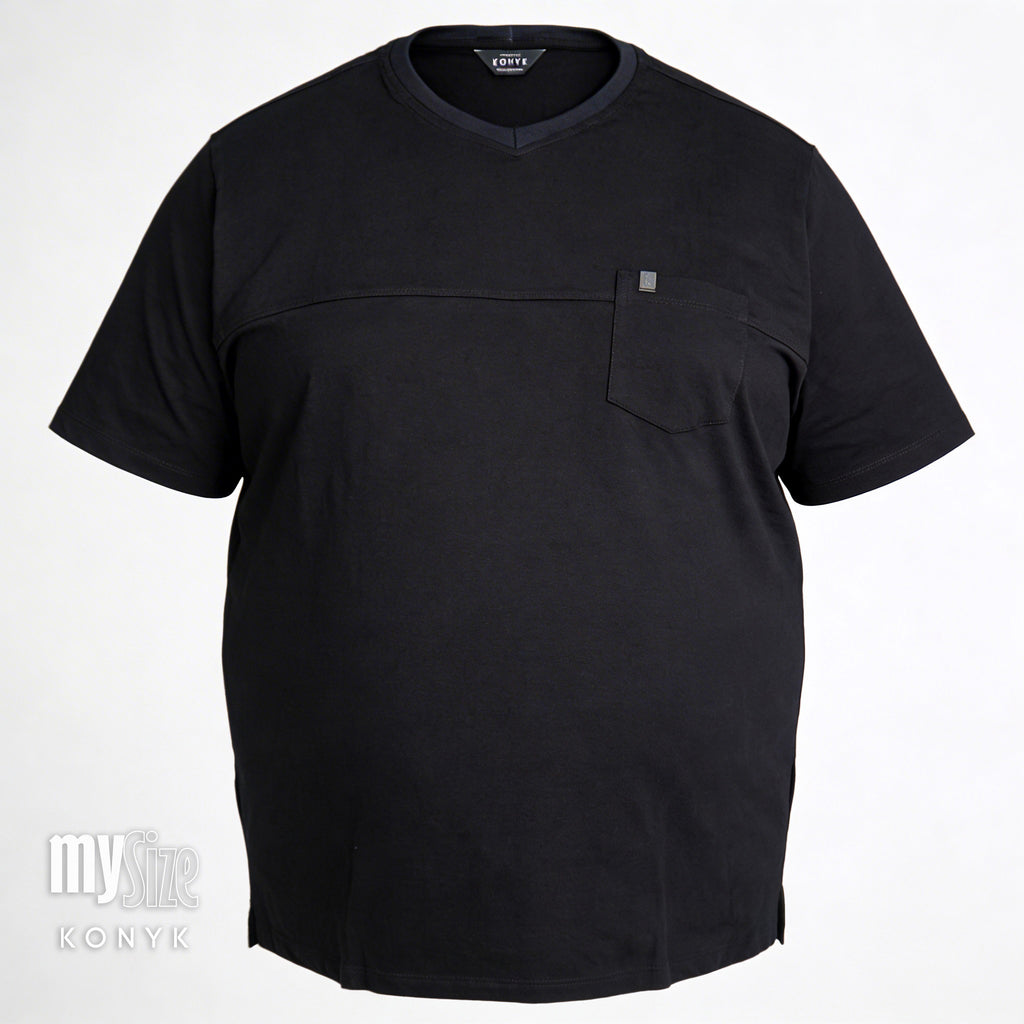 Camiseta Casual com Recorte e Bolso My Size