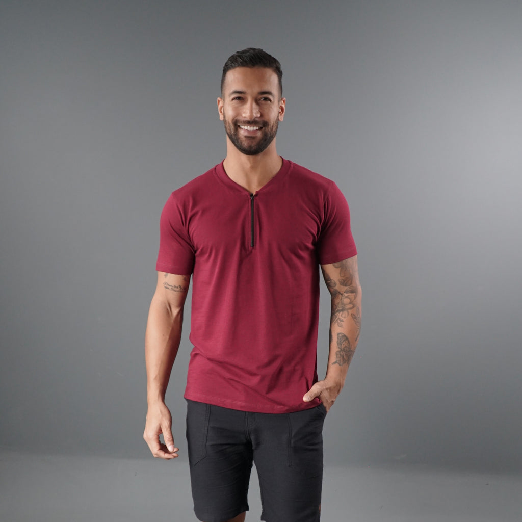 Camisa com Zíper de Malha