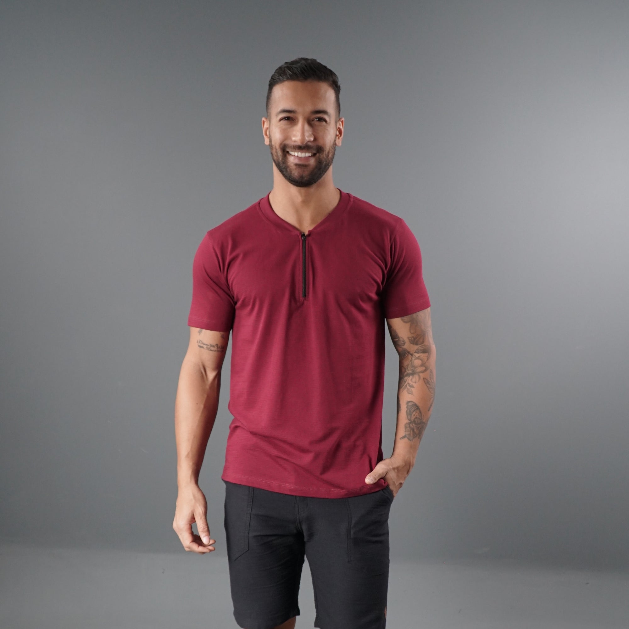 Camisa com Zíper de Malha