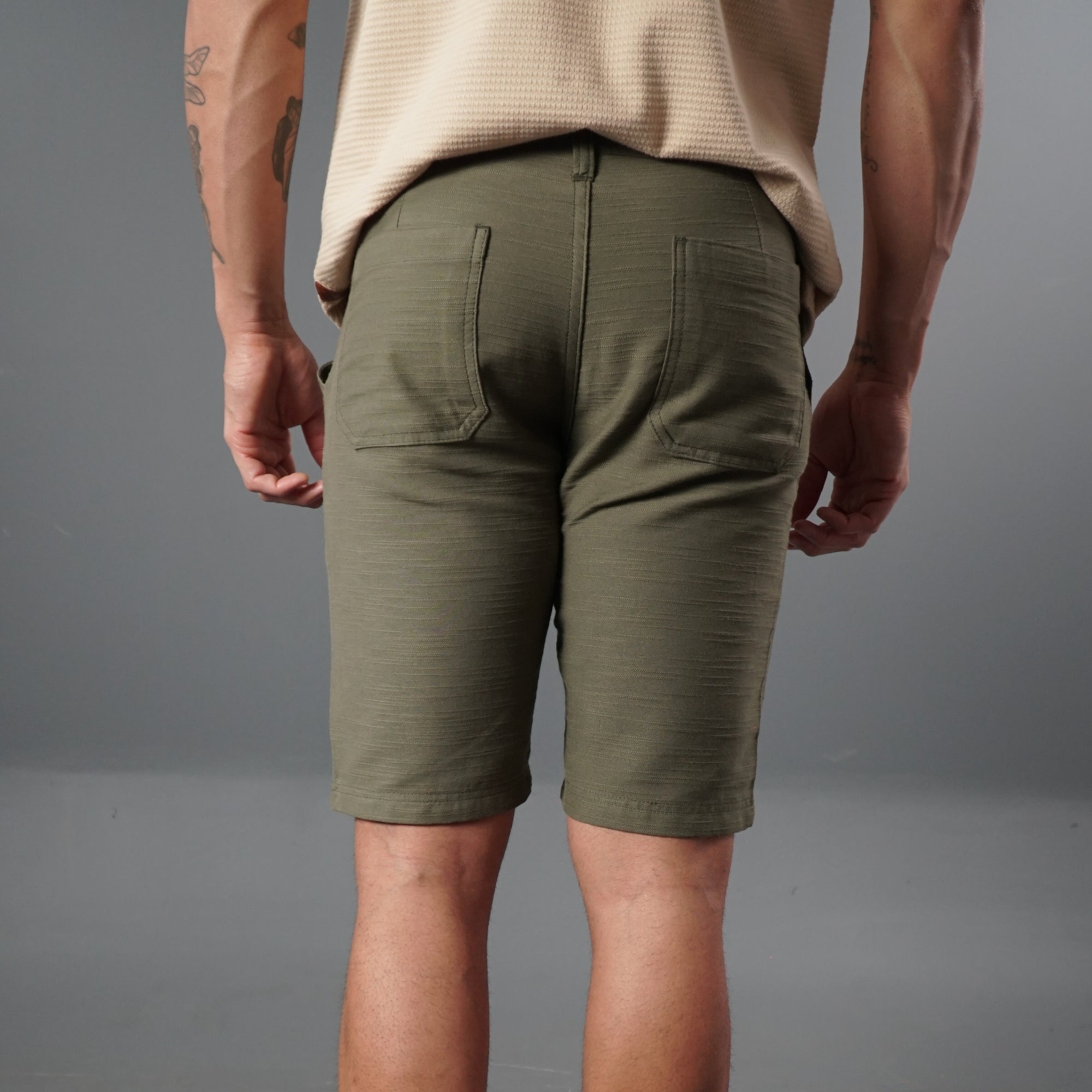 Bermuda Cós Casual com Bolso