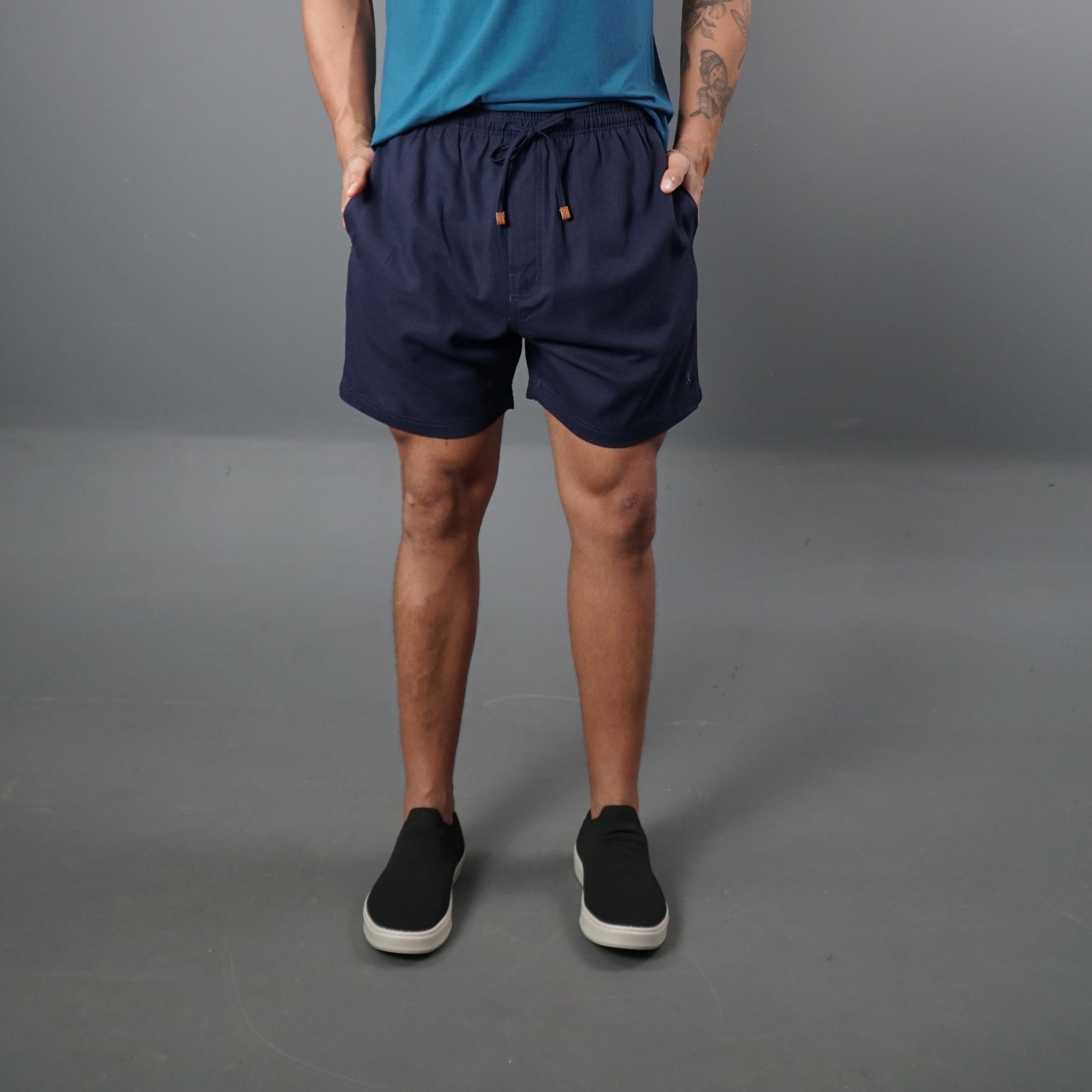 Short Elástico Casual de Linho