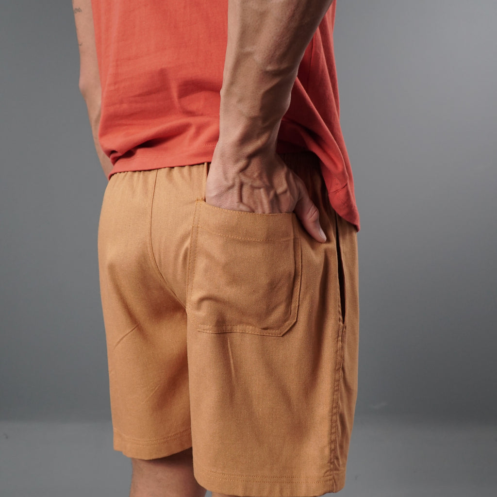 Short Elástico Casual de Linho